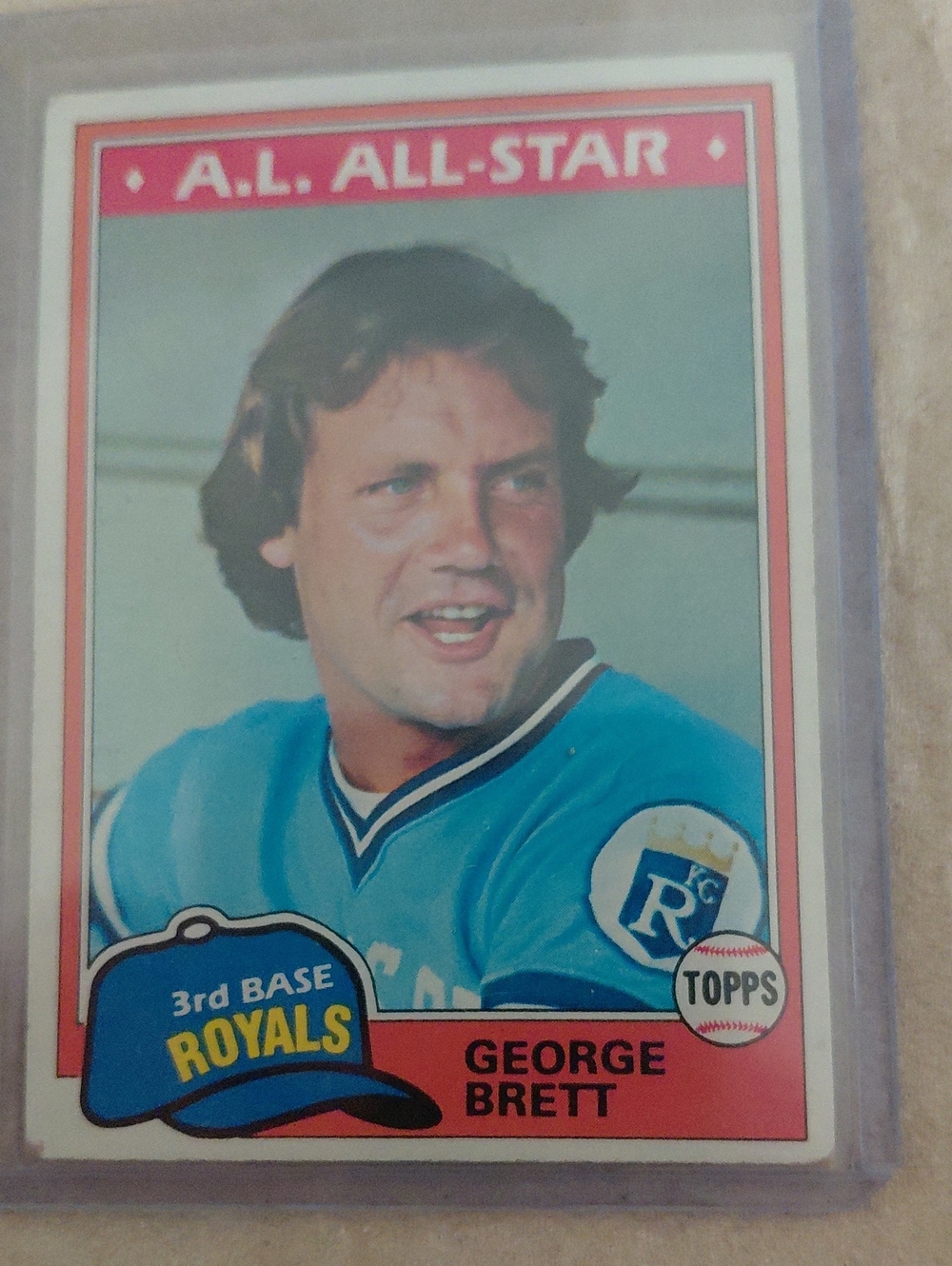 Topps George Brett Royals Card - Blue and Red Accents